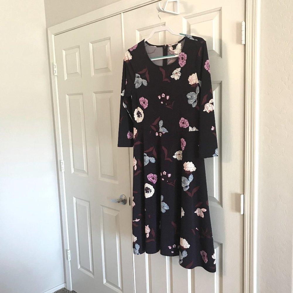 Purple floral dress